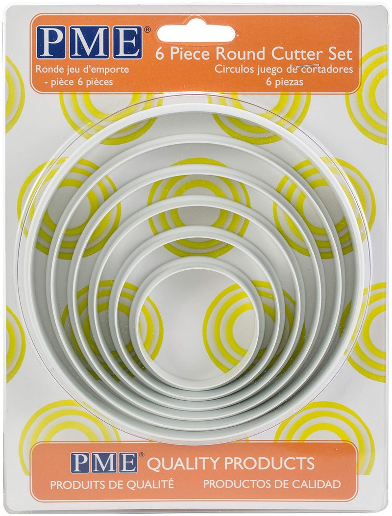 PME Round Cutters Set of 6 White 126 x 1 x 126 cm