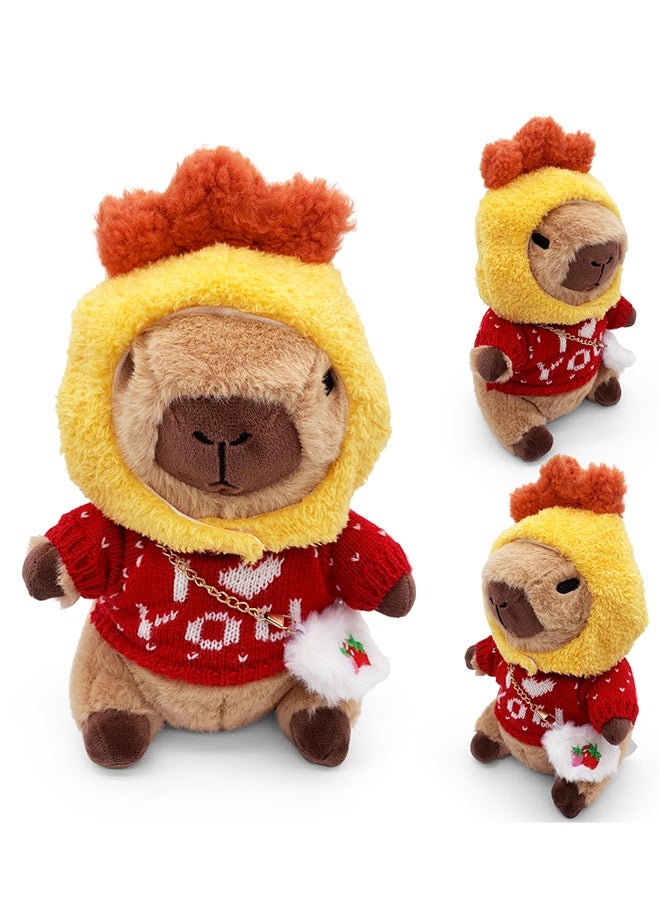 WESOPAN 8 PCS Capybara Plush with Clothes and Accessories, Stuffed Animal for Kids Girls Boys - Image 2