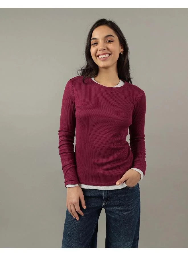 امريكان ايجل Crew Neck Knitted T-Shirt