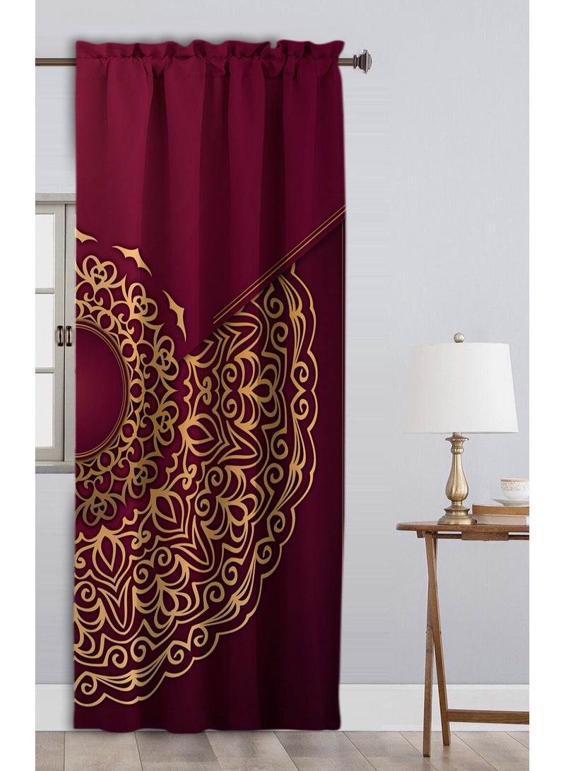 CURTAINS & RODS 1panel 150cmX260cm curtain printed on velvet mixed with linen. - Image 2