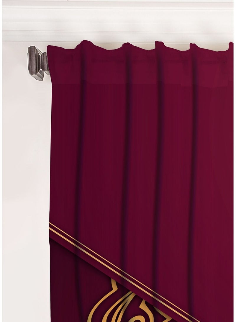 CURTAINS & RODS 1panel 150cmX260cm curtain printed on velvet mixed with linen. - Image 3