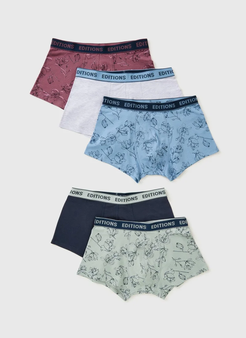 ماتلان 5 Pack Multicolour Floral Editions Hipsters