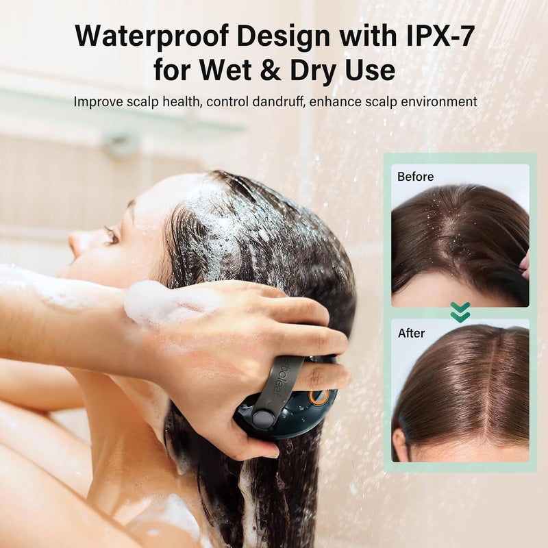 Scalp Massager Electric, Portable Head Massager Scalp Stress Relax | 6-in-1 electric massager, 8 removable claws, waterproof shower use, rechargeable scratcher, gift for Dad Mom - Image 2