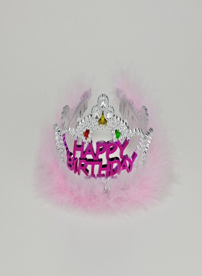 Rubies Forum Flashing Tiara With Pink Faux-Fur, Happy Birthday - Image 2