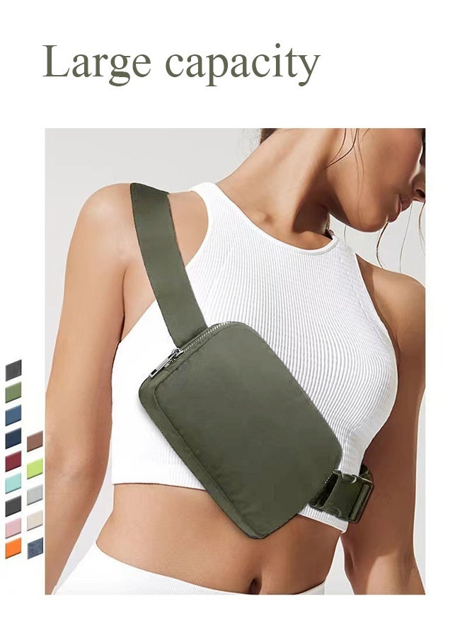 Belt Bag Fanny Pack Crossbody Bags for Women Men, Everywhere, Water Resistant Waist Packs, Bean Green - Image 2