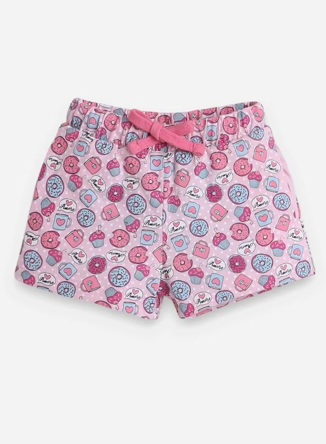 victor and jane victor and jane Graphic Print T-Shirt and All-Over Printed Shorts Set