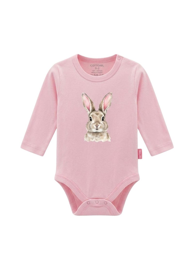 Cottonil Baby Long Sleeve Bodysuits, 100% Cotton, Pack of 6, Cute Printed Designs - Baby Girl - Image 5