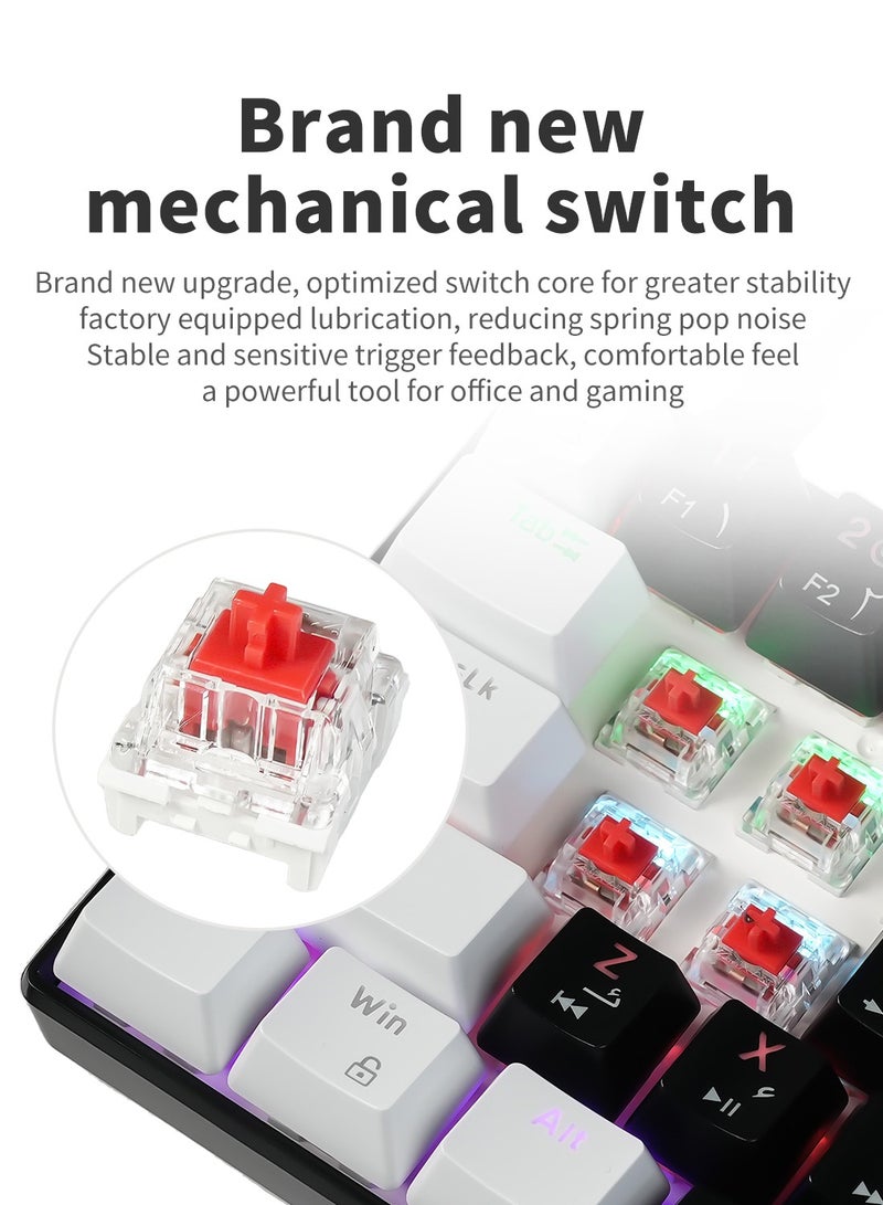 El-csele Arabic-English 61-Key Mechanical Gaming Keyboard, Red Switch, Type-C Wired, Anti-Ghosting, Dual Mode for Office u0026 Gaming – Middle East Edition - Image 2