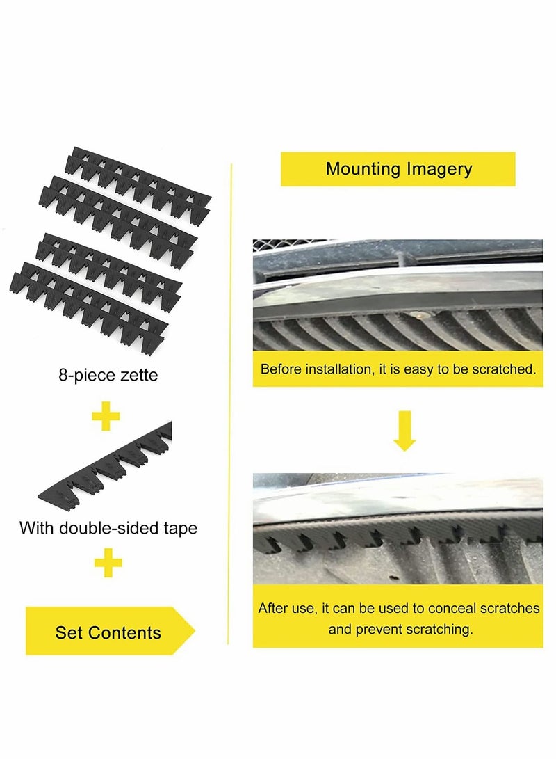 SYOSI Universal Front Bumper Scrape Guard Anti-Skid Protector, for Car SUV Lowered Cars, DIY Protector kit, Provides Chassis Protection 8Pcs (Black) - Image 5