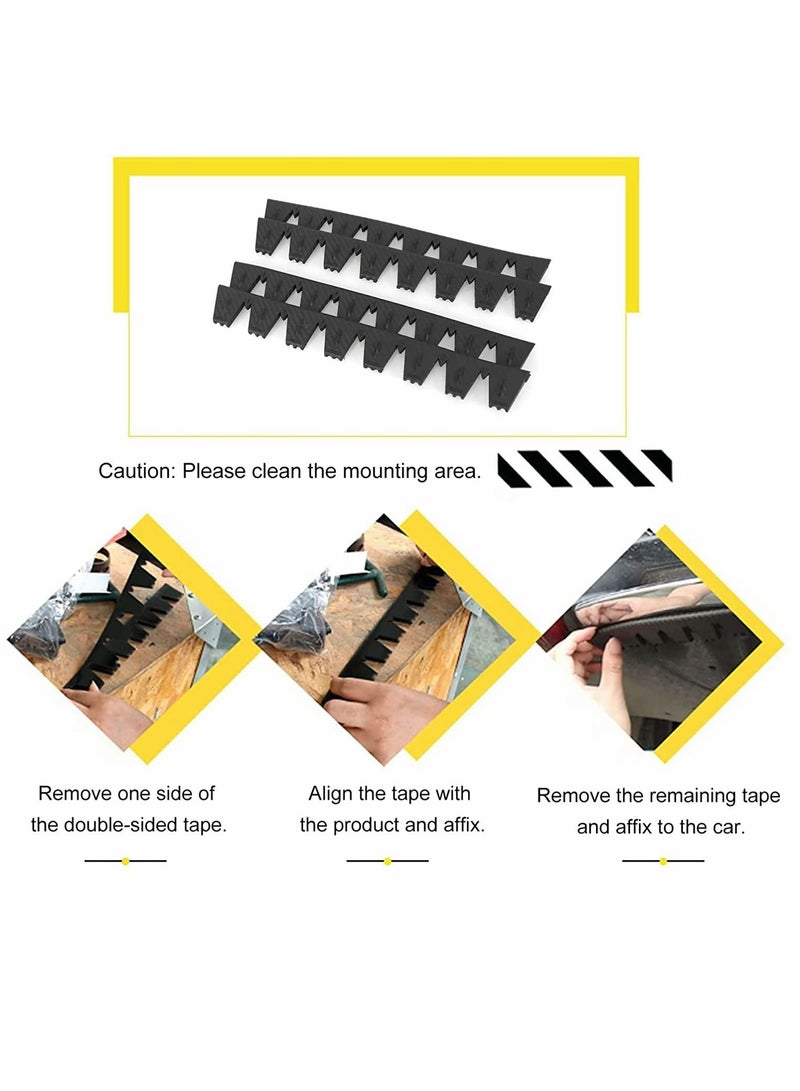 SYOSI Universal Front Bumper Scrape Guard Anti-Skid Protector, for Car SUV Lowered Cars, DIY Protector kit, Provides Chassis Protection 8Pcs (Black) - Image 2