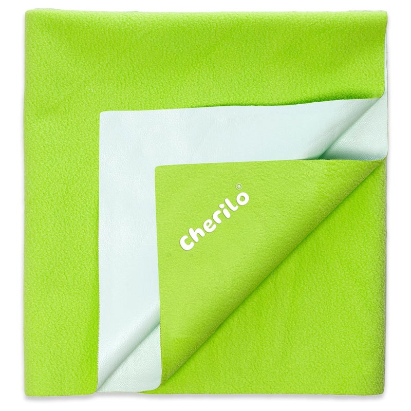 Cherilo Quick Dry Waterproof Protector Baby Dry Sheets, Small (50cm X 70cm)| Pista Green, Pack of 1 - Image 1