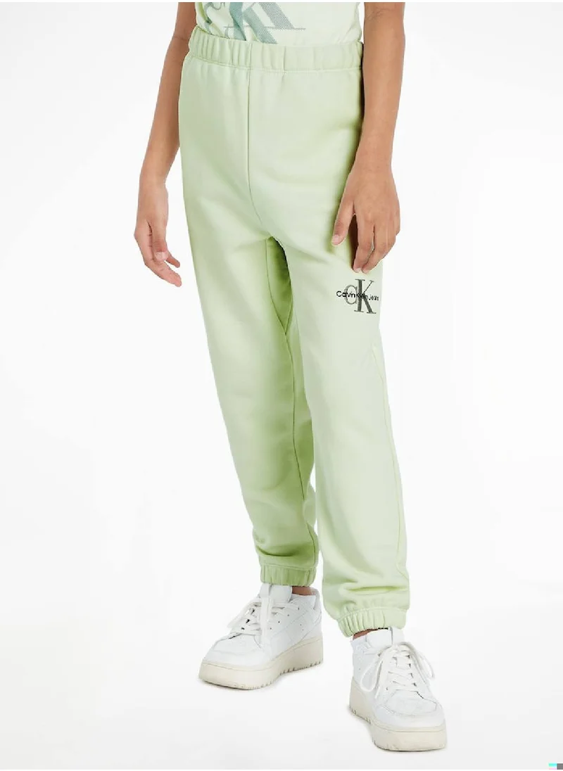 Calvin Klein Jeans Calvin Klein Jeans Kids, Girls' Sweatpants - Sportswear - Cotton , Green