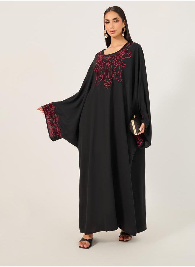 Styli Maxi Kaftan with Embroidery by Styli  - Image 1