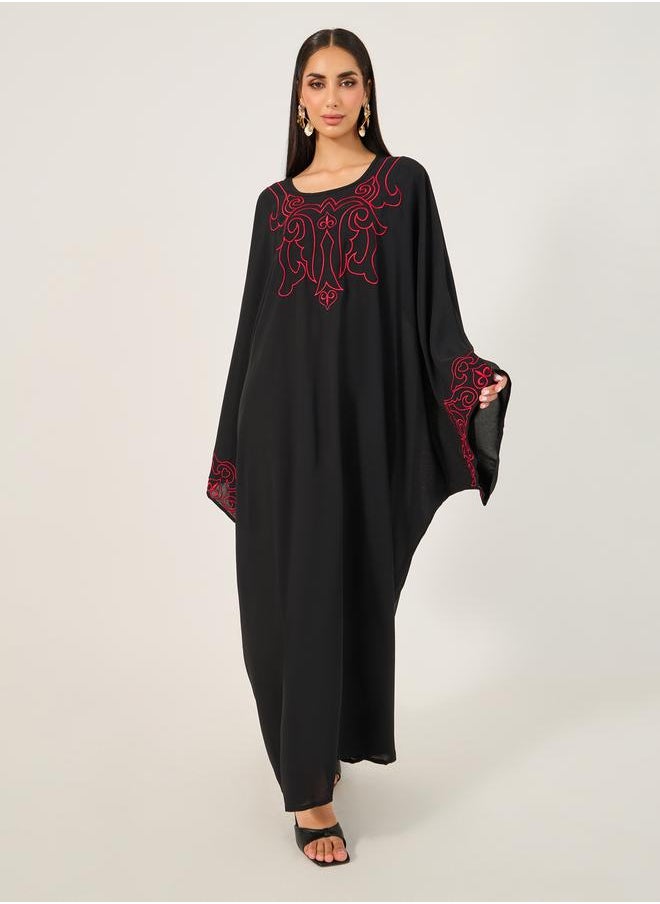 Styli Maxi Kaftan with Embroidery by Styli  - Image 2