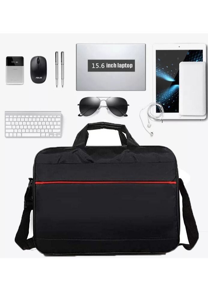 هينغ حقيبة كمبيوتر محمول متعددة الأقسام مقاس 15.6 بوصة حقيبة سفر مع منظم حقيبة كتف هجينة كبيرة قابلة للتوسيع ومقاومة للماء والغبار وحقيبة رسول للأعمال - Image 3