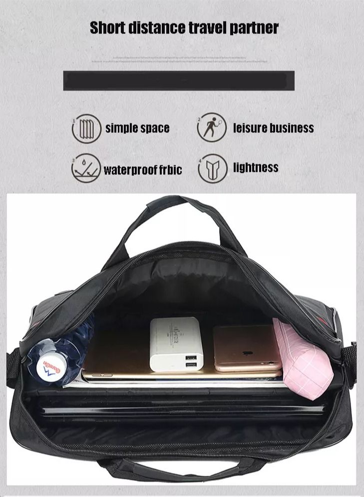 هينغ حقيبة كمبيوتر محمول متعددة الأقسام مقاس 15.6 بوصة حقيبة سفر مع منظم حقيبة كتف هجينة كبيرة قابلة للتوسيع ومقاومة للماء والغبار وحقيبة رسول للأعمال - Image 2