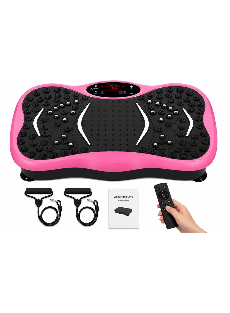 CITY STAR - Vibration Plate Exercise Machine, Fitness Vibration Trainer, Pink - Image 1