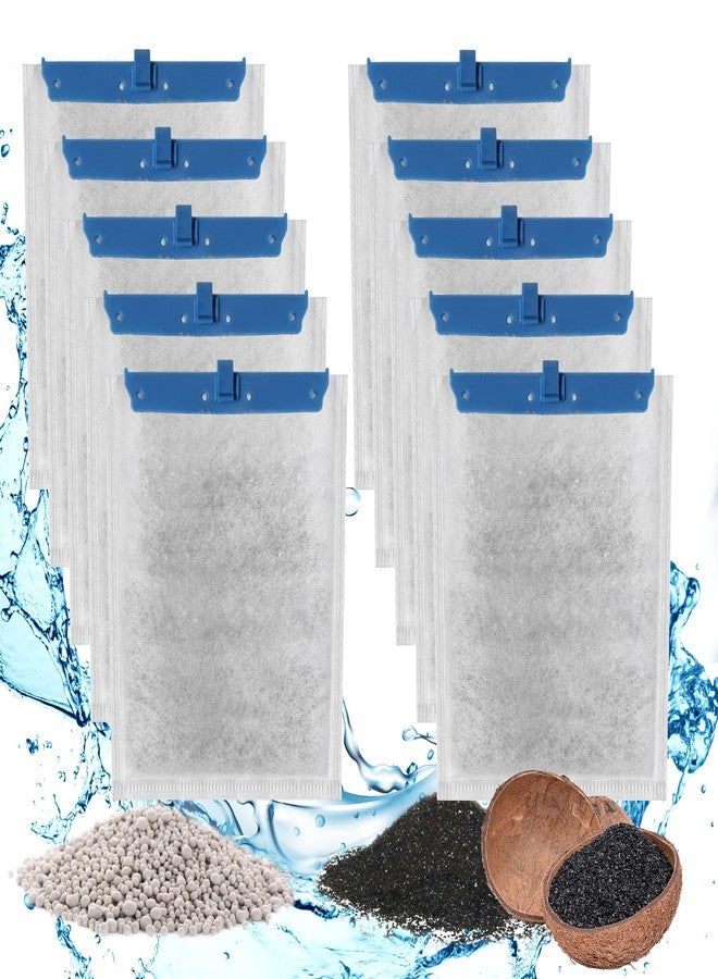 عبوة من 10 خراطيش فلتر متوسطة الحجم لأحواض السمك من FUNSWTM، متوافقة مع فلاتر Tetra Whisper Bio-Bag 10i/IQ10/PF10 وفلاتر أحواض السمك من 5 إلى 10 جالونات. - Image 1