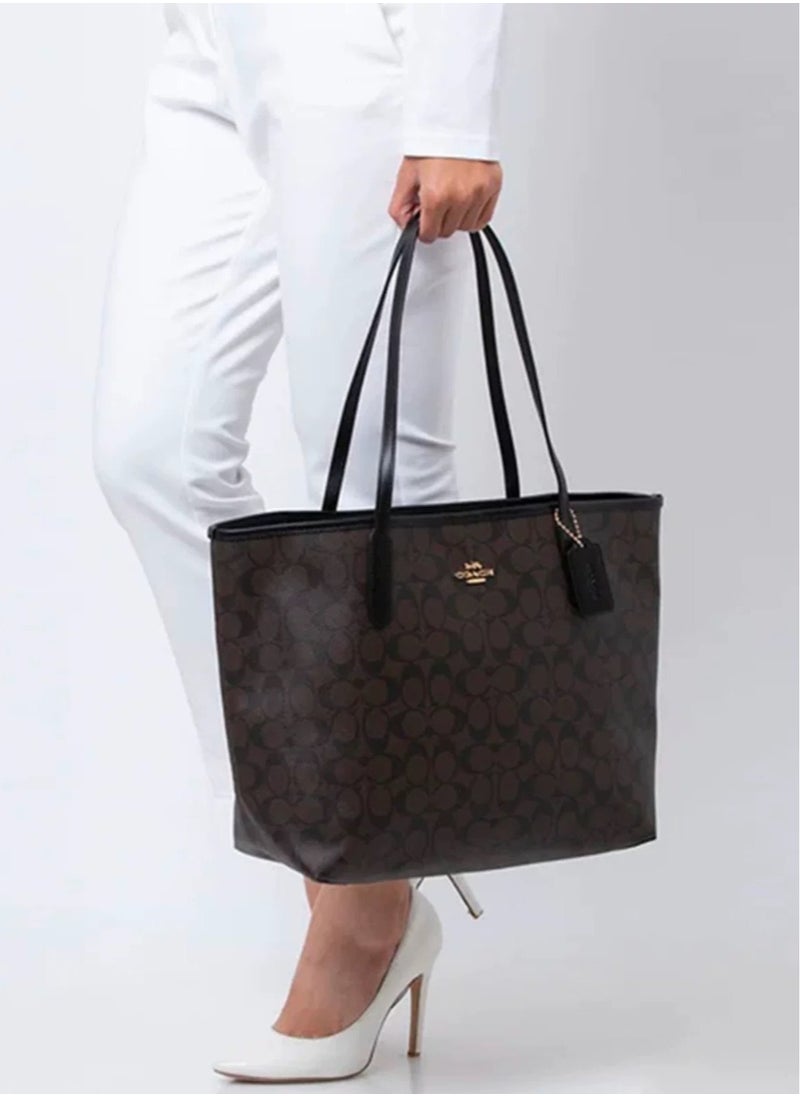 coachoutlet coach women's classic fashion versatile large handbag shopping bag  - Image 3