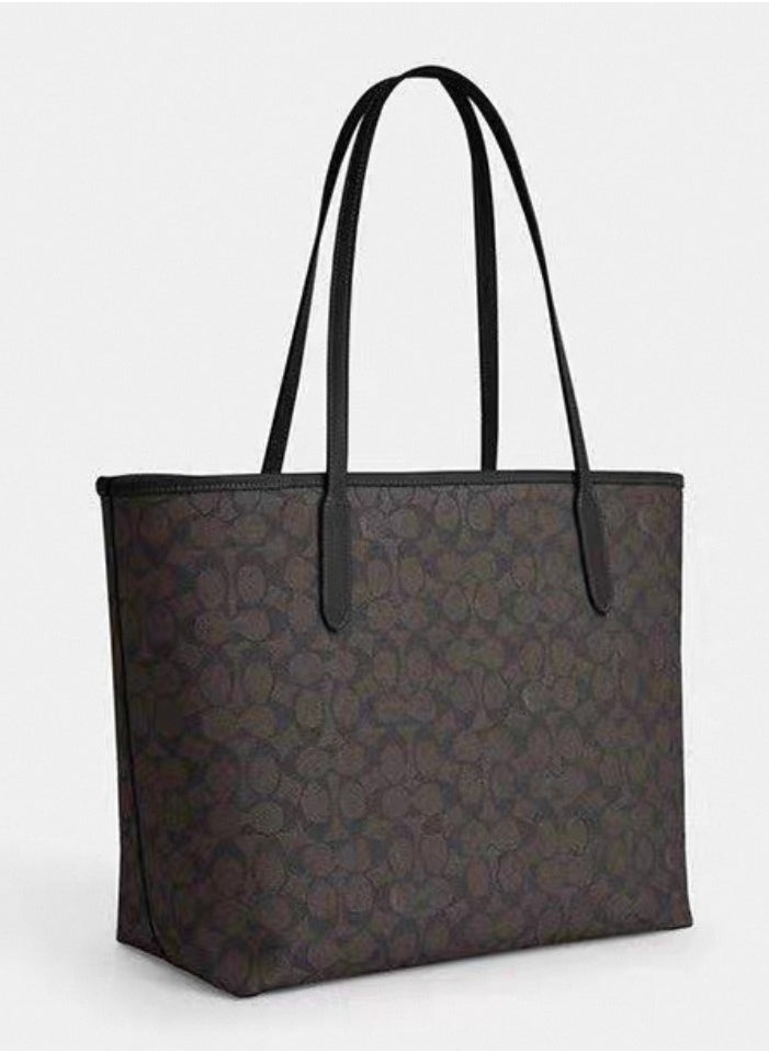 coachoutlet coach women's classic fashion versatile large handbag shopping bag  - Image 2