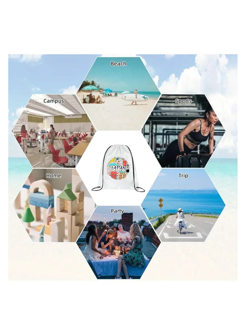 PRINTSHOP4ME Japan Pack Of 3 Drawstring Bags For Men And Women-Durable Sports Backpack For Kids,Great For School And College,Everyday Use,Lightweight With Printed - Image 4