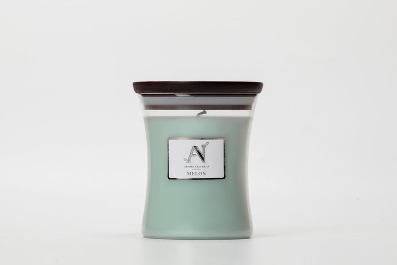 Aroma Naturals Jar Candle Scented Melon - 320G - Made with Shea Butter Wax | Burn Time - 50hrs | Contemporary Collection| Perfect for Gifting, Home Décor, Parties & Room Perfuming | Ideal for Living room and Office Décor - Image 3