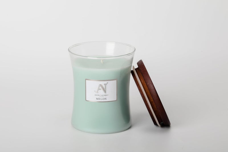 Aroma Naturals Jar Candle Scented Melon - 320G - Made with Shea Butter Wax | Burn Time - 50hrs | Contemporary Collection| Perfect for Gifting, Home Décor, Parties & Room Perfuming | Ideal for Living room and Office Décor - Image 4