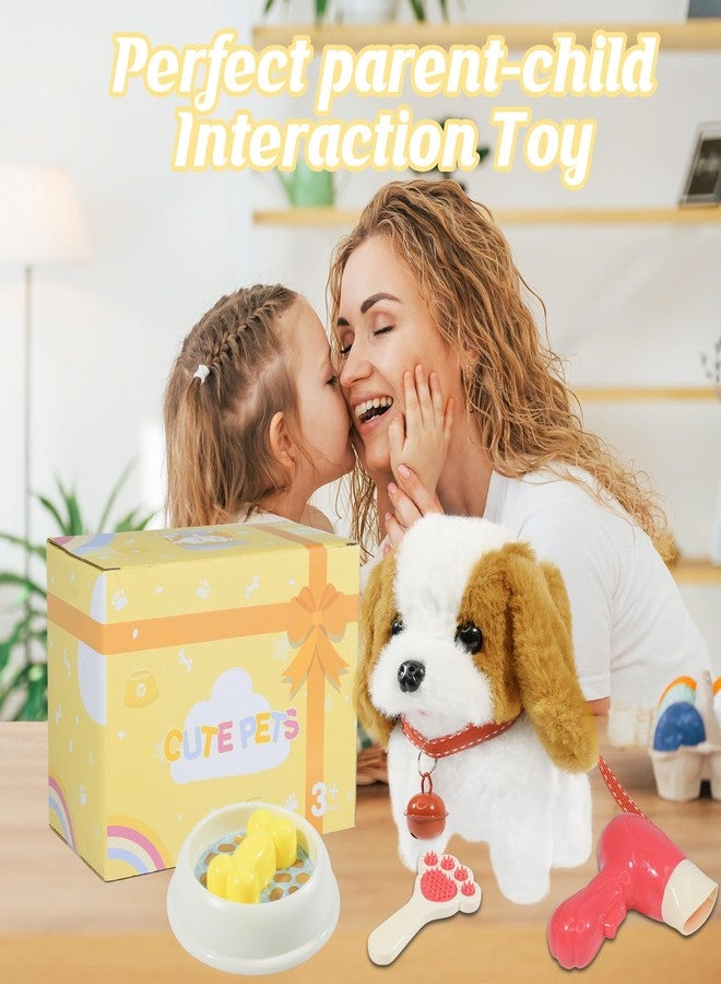lonfypeng Plush Toys Walking Dog Toys that Can Walk, Bark and Wag Tail,Interactive Electronic Pet Toys Puppy with Leash,Easter Christmas Birthday Gift for Toddlers Kids - Image 5