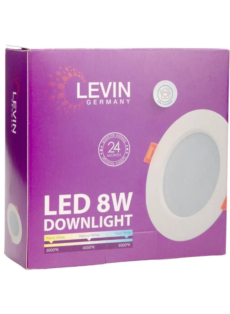 Levin Germany Recessed Downlight Natural White Led 8W - Image 1