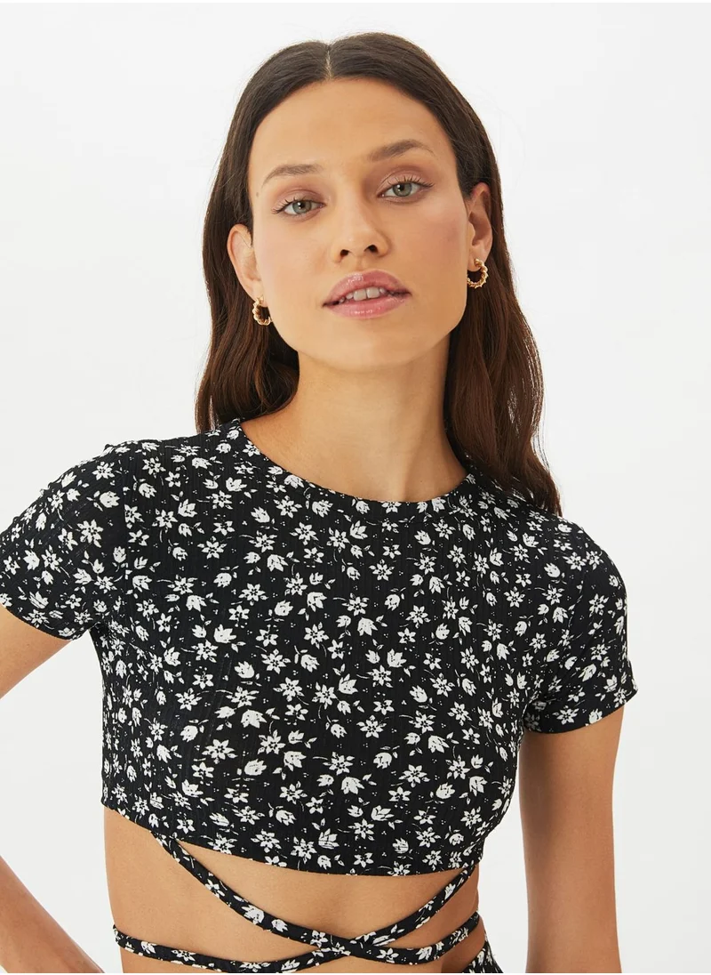 ترينديول Crew Neck Printed Top