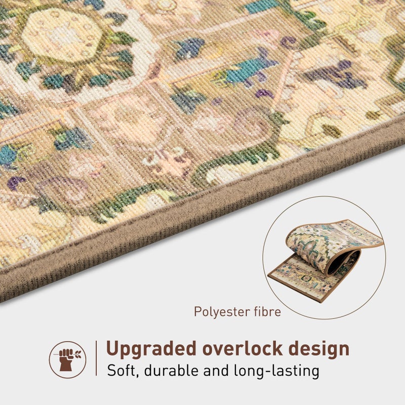 KOOTETA Stair Treads for Wooden Steps Indoor, 15 Pack 8" X 30" Non Slip Carpet Stair Treads with Reusable Adhesive for Kids Elders and Dogs, TPR Backing Stair Rugs Oriental Staircase Step Treads,Bohemia - Image 2
