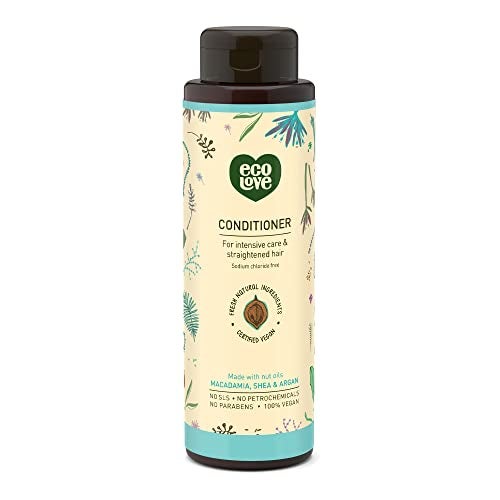 ecoLove Natural Conditioning for Chemically Straightened Hair and Dry Damaged Hair No SLS or Parabens With Natural Moroccan Oil Extract Vegan and CrueltyFree Hair Treatment 176 oz