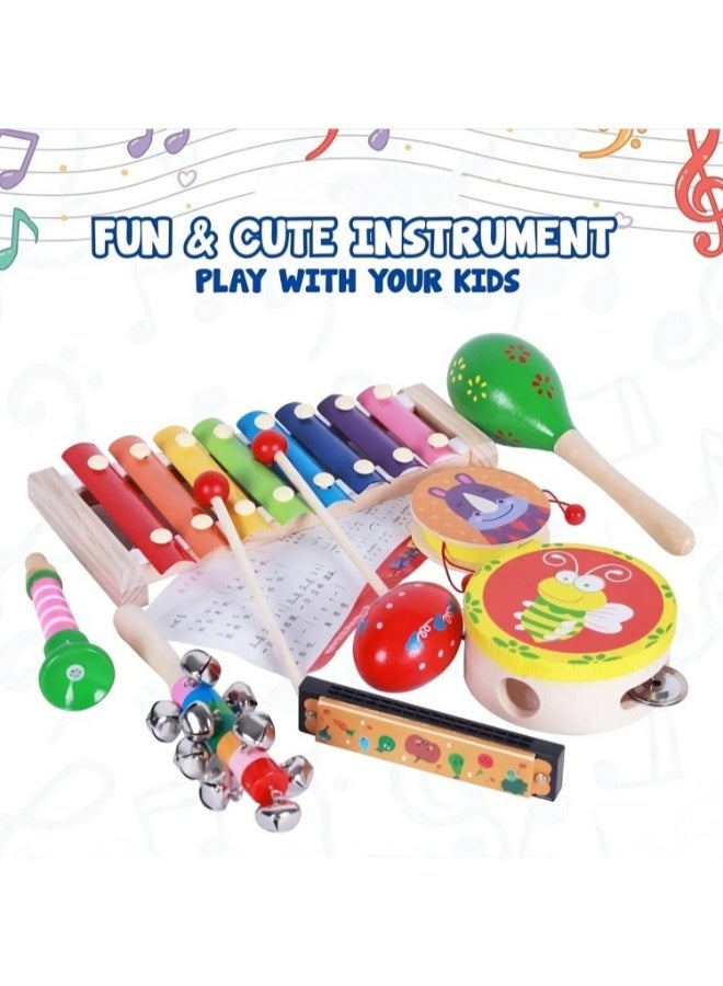 حديقة الألعاب مجموعة آلات موسيقية للأطفال - مجموعة متعددة من الأدوات الموسيقية للعب الإبداعي والاستكشاف الموسيقي - Image 2