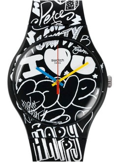 Swatch Unisex Love Wall Quartz Movement Water Resistant Wrist Watch - 41 Mm  - Image 1
