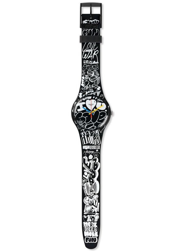 Swatch Unisex Love Wall Quartz Movement Water Resistant Wrist Watch - 41 Mm  - Image 2