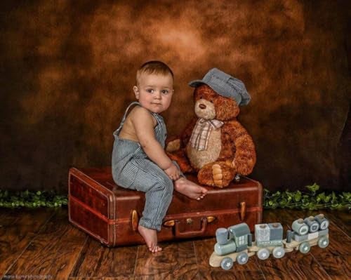 Kate 5x7ft Brown Abstract Backdrop for Photography Headshot Portrait Background Old Master Photo Stuido Props - Image 3