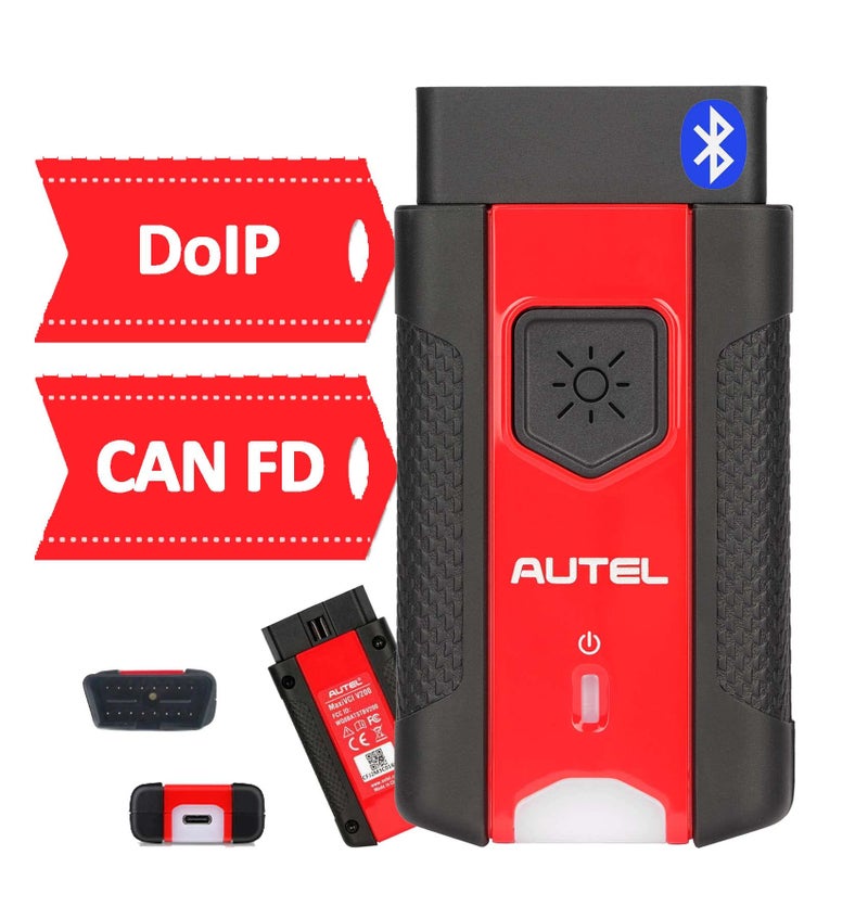 Autel MaxiVCI VCI200 OBDII Connector Bluetooth Vehicle Communication Interface Comprehensive Diagnosis DoIP CAN FD Work with BT508 BT608 BT609 ITS600 KM100 MS906Pro MS906ProTS MK906SPRO MK906 ProTS