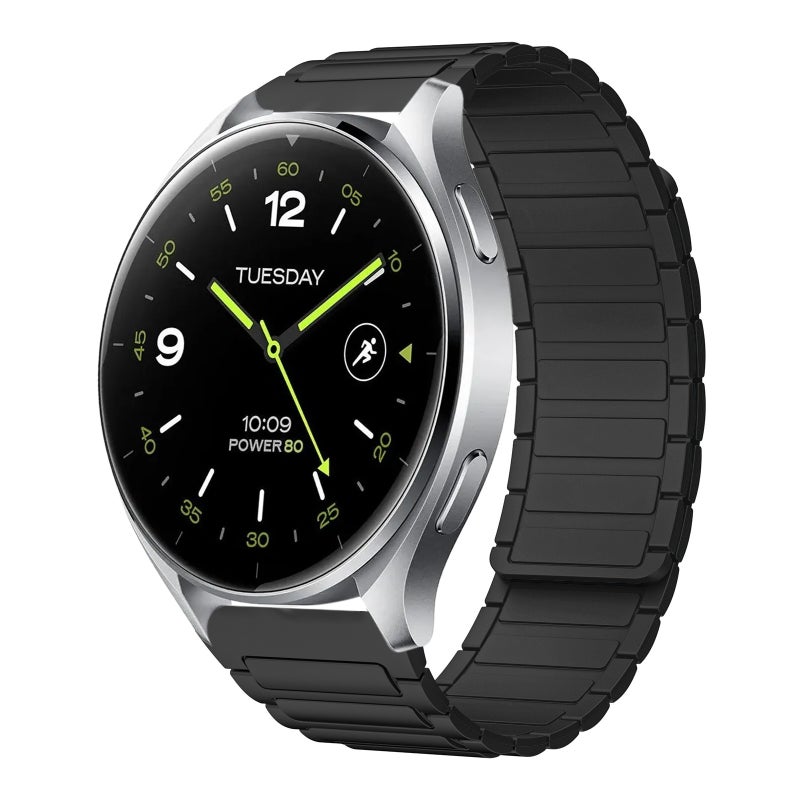 erorex For Xiaomi Watch 2 22Mm I-Shaped Magnetic Silicone Watch Band(Black) - Image 1