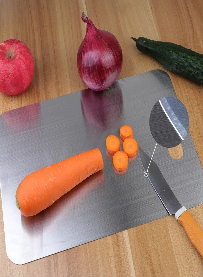 Gnodry Titanium Cutting Board - 100% Pure Titanium Cutting Boards for Kitchen, Food Grade 304 Stainless Steel Cutting Board Set for Meat Fruit & Vegetable (13.4 * 9Inch) - Image 5