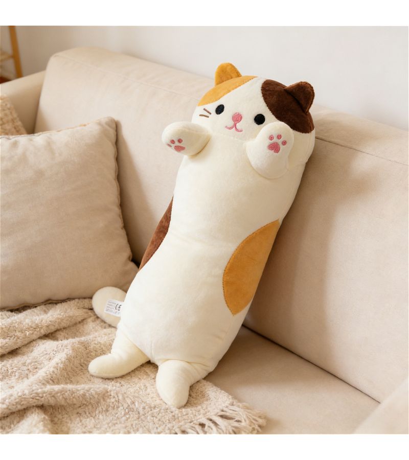 Cozy Yellow Cat Plush Doll Super Soft Filling Fragrance Free Ideal for Birthday Christmas Gifts Sofa Decor - Image 5
