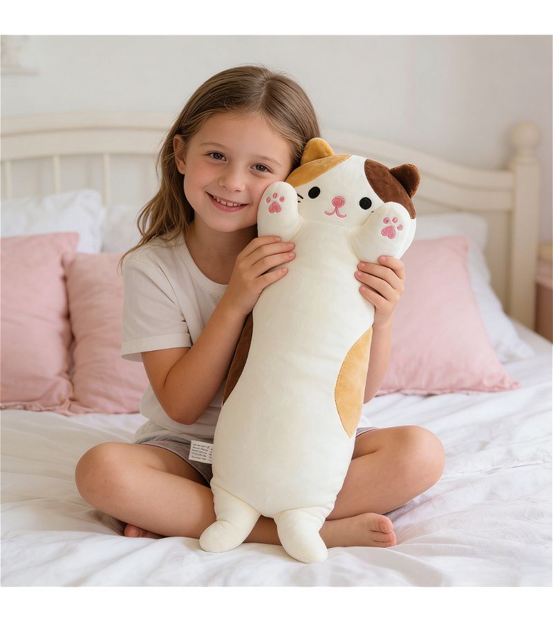 Cozy Yellow Cat Plush Doll Super Soft Filling Fragrance Free Ideal for Birthday Christmas Gifts Sofa Decor - Image 1
