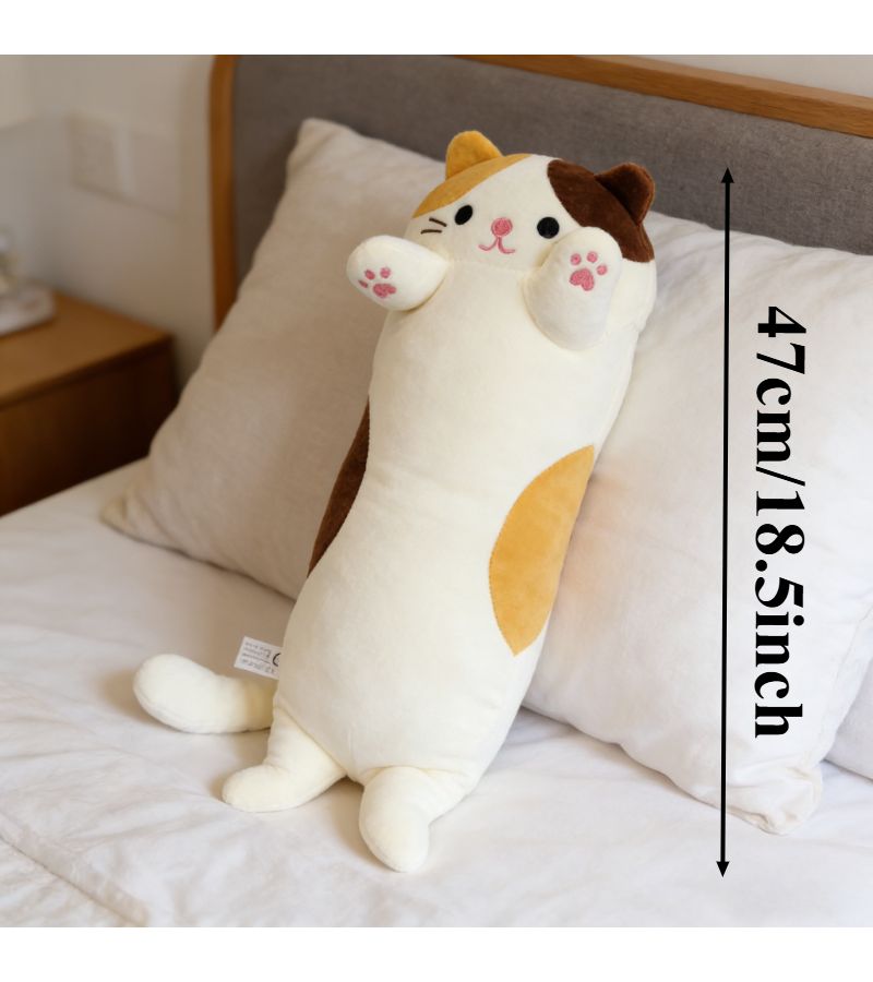 Cozy Yellow Cat Plush Doll Super Soft Filling Fragrance Free Ideal for Birthday Christmas Gifts Sofa Decor - Image 3