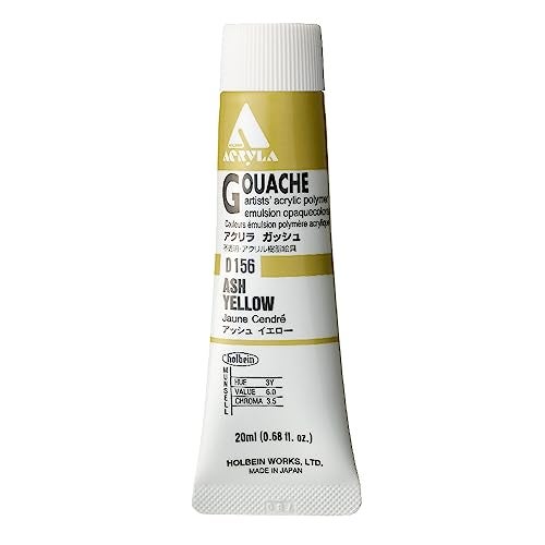 Holbein Acryla Gouache 20ml Ash Yellow - Image 3