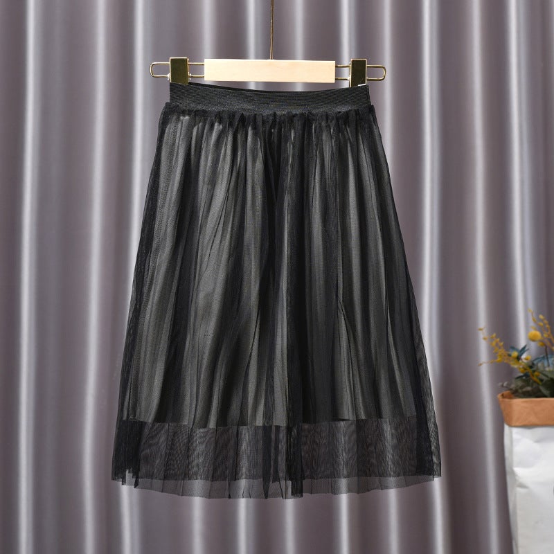 Children'S Clothing 2021 Autumn New Girls' Skirt Middle And Big Children'S Double-Sided Dress Children'S Gold Velvet Pleated Skirt Autumn Skirt - Image 5