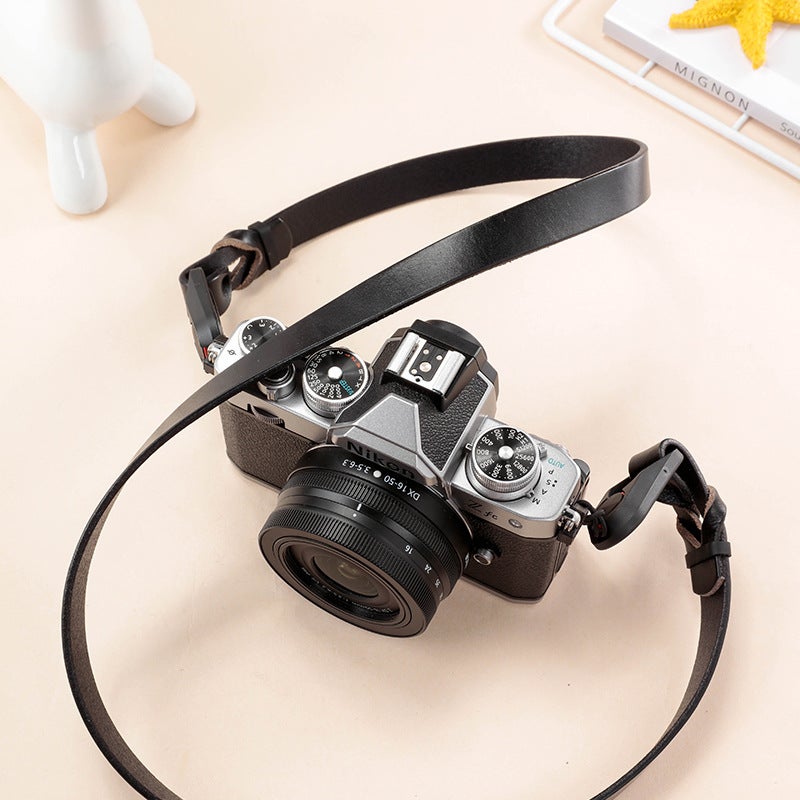 Fuji X100V Xt30 Xt4 Canon Eosr Sony A73 Nikon Z7 Micro Single Camera Leather Shoulder Strap Strap - Image 1
