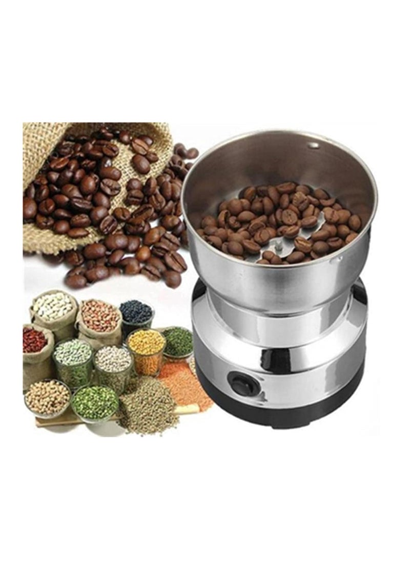 ماركة غير محددة - أداة طحن حبوب القهوة الكهربائية متعددة الأغراض من الاستانلس لطحن البذور والتوابل والأعشاب والمكسرات بقوة 150 وات - Image 1