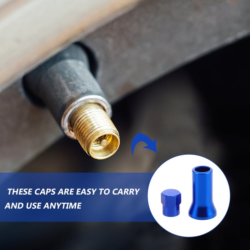 8pcs Tire Valve Caps: Aluminum Alloy Valve Stem Caps Cover Motorcycle Air Covers Easy Installation Fit For Cars Motorcycles - Image 5