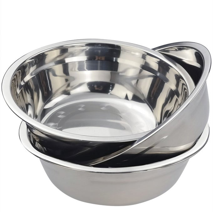 STAINLESS STEEL MIXING BOWLSMETAL PREP BOWLS SET OF 4