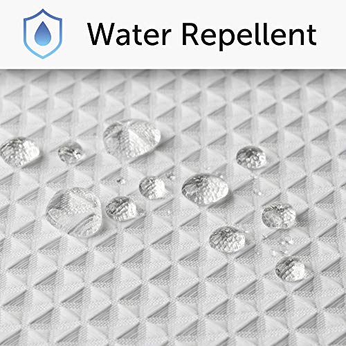 Creative Scents Fabric White Shower Curtain for Bathroom - Spa, Hotel Luxury Matt Waffle Weave Square Design, Water Repellent, 230 GSM Weighty Cloth, 72" x 72" for Decorative Bathroom Curtains - Image 5