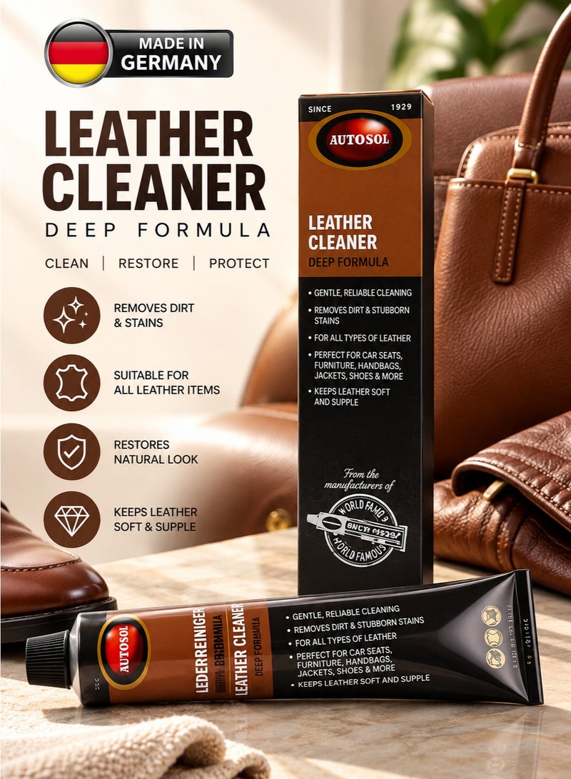 Autosol German-Made Multipurpose Leather Cleaner - New Formula - For Car Interiors, Furniture, and More - Image 1